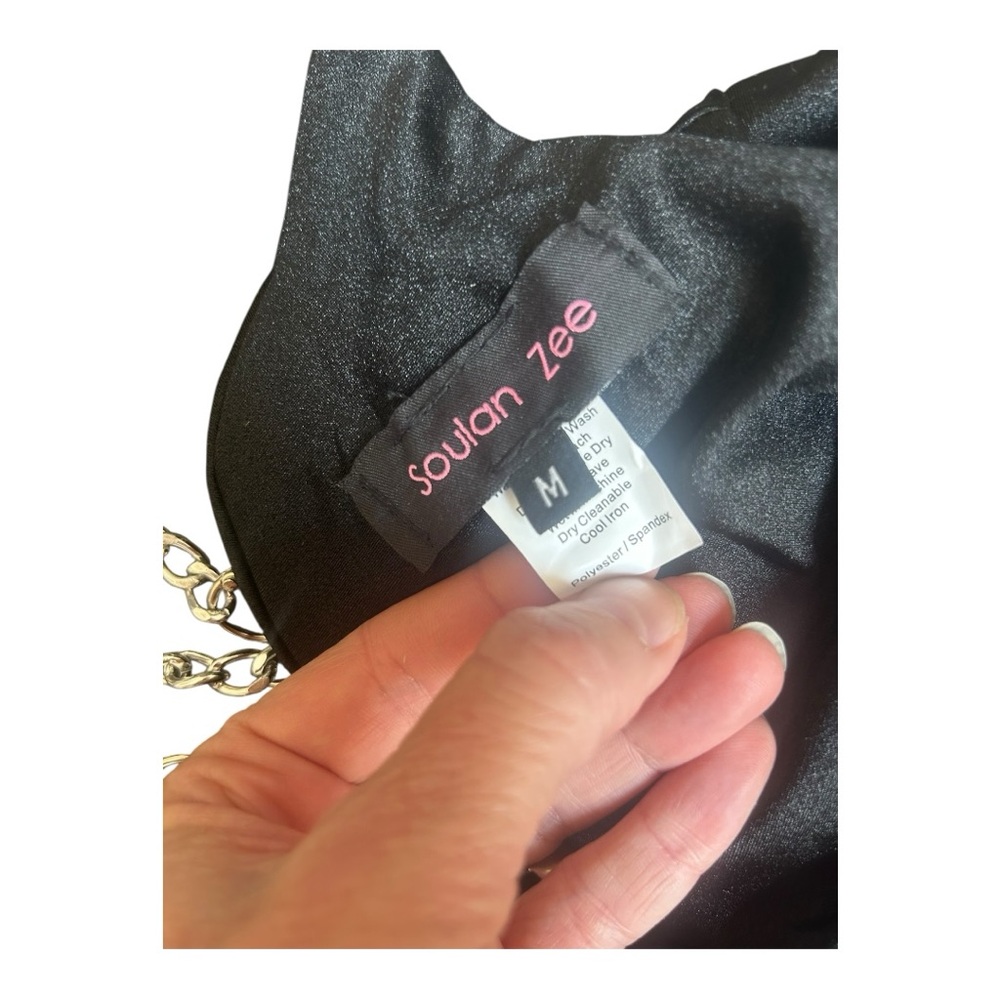 Dolls Kill Soulan Zee chain sides bodysuit Size Medium - Picture 5 of 6